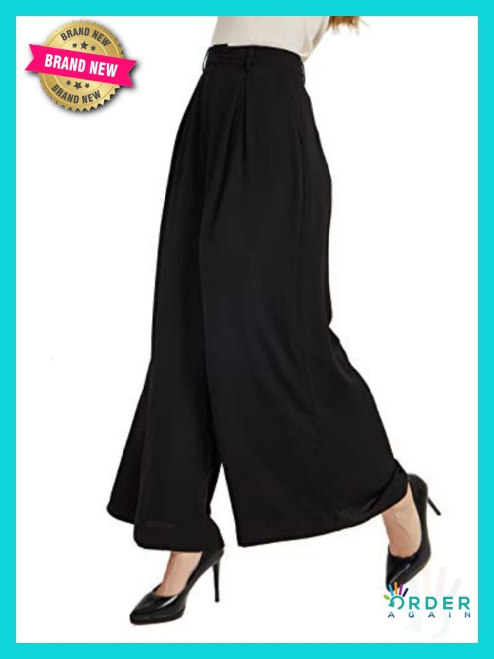 High Waist Wide Leg Long Palazzo Pants Trousers